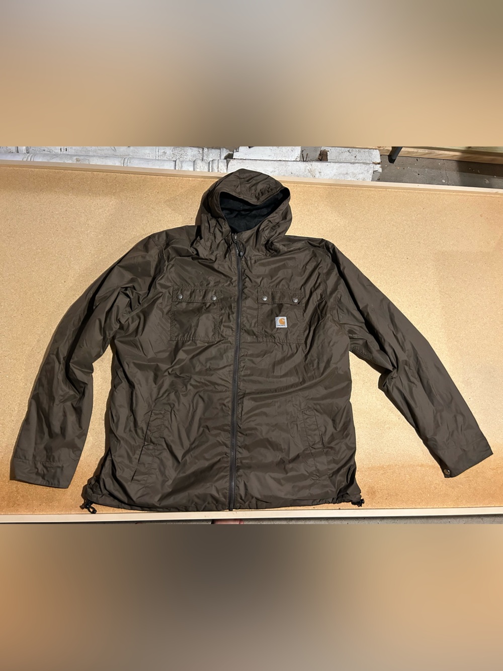 Columbia Brown Hooded Raincoat Jacket